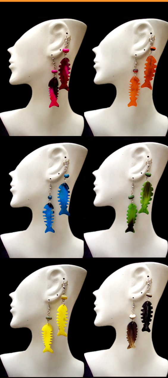6 Bull Horn Earrings