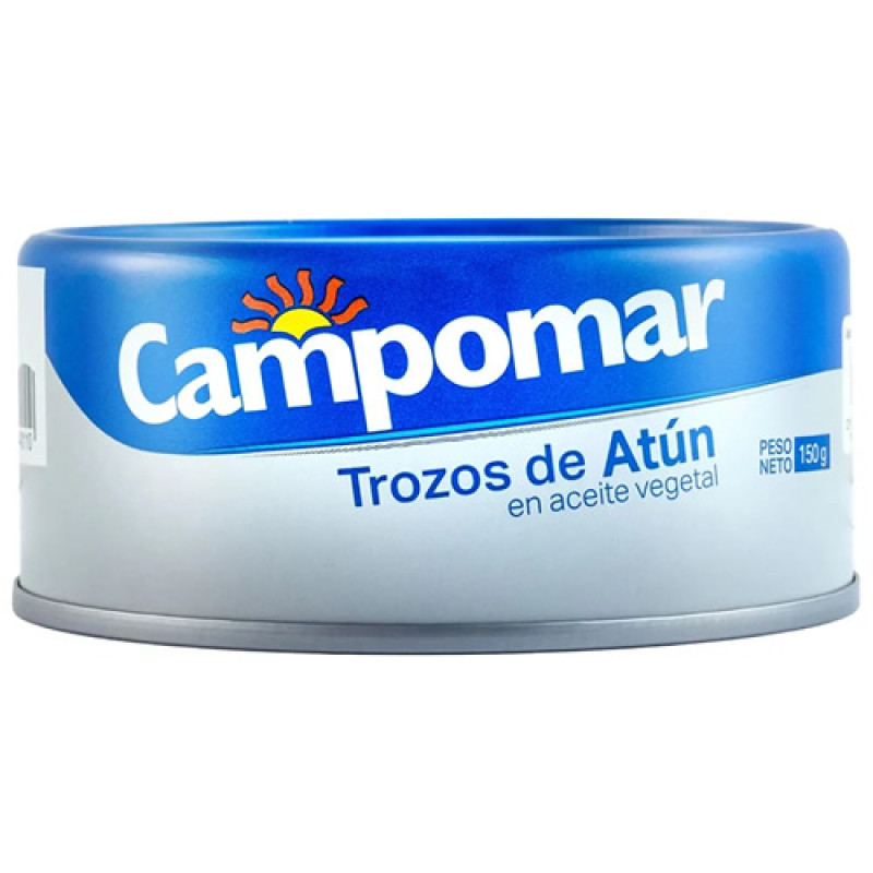 CAMPOMAR TUNA CHUNKS CANNED FISH IN VEGETABLE OIL, CAN X 150 GR