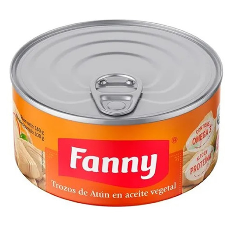 FANNY TUNA CHUNKS CANNED FISH IN OIL, CAN X 140 GR