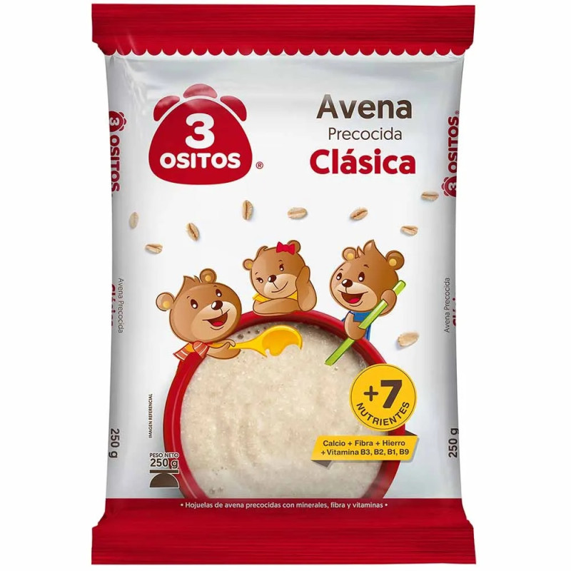 3 OSITOS - PERUVIAN CLASSIC OATMEAL , BAG X 250 GR