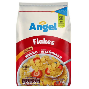 ANGEL CEREAL MADE CORN FLAKES, BAG X 1 KG