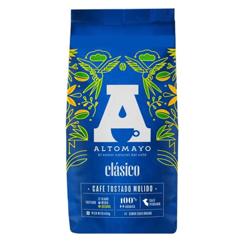 ALTOMAYO TOASTED COFFEE TO COFFEE MAKER , PERU - BAG x 450 GR