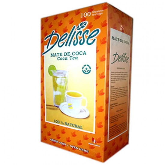 Knop uitbarsting Besnoeiing DELISSE - PERUVIAN MATE COCA TEA INFUSIONS , BOX OF 100 TEA BAGS