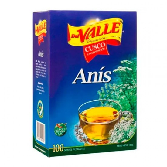 DEL VALLE - ANISE TEA INFUSIONS, BOX OF 100 TEA BAGS