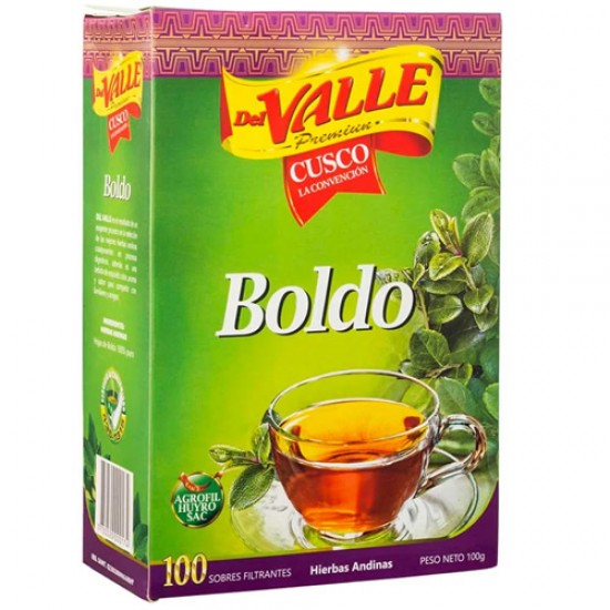 DEL VALLE - BOLDO TEA INFUSIONS, BOX OF 100 TEA BAGS