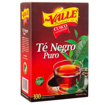 DEL VALLE - PURE BLACK TEA INFUSIONS, BOX OF 100 TEA BAGS