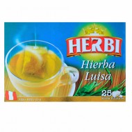 HERBI - PERUVIAN LEMON VERBENA ( HIERBA LUISA ) TEA INFUSIONS  , BOX OF 25 TEA BAGS
