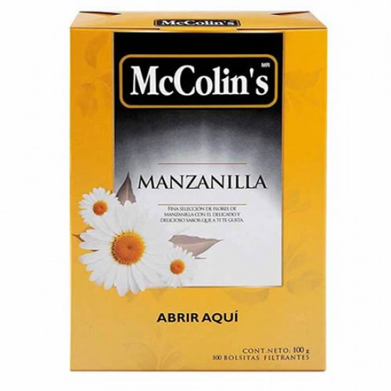 MCCOLIN'S- PERUVIAN CHAMOMILE TEA INFUSIONS , BOX OF 100 TEA BAGS