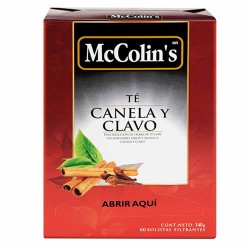 MCCOLIN'S - TEA,CINNAMON AND CLOVE PERUVIAN TEA INFUSIONS , BOX OF 100 TEA BAGS