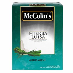 MCCOLIN'S - PERUVIAN LEMON VERBENA ( HIERBA LUISA ) TEA INFUSIONS , BOX OF 100 TEA BAGS