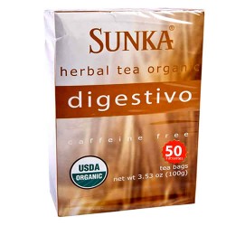 SUNKA DIGESTIVO - PERUVIAN ORGANIC TEA INFUSIONS , BOX OF 50 TEA BAGS