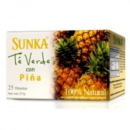 SUNKA -  GREEN TEA & PINEAPPLE , ORGANIC INFUSIONS - BOX OF 25 TEA BAGS