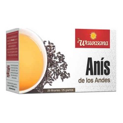 WAWASANA - PERUVIAN HERBAL ANISE TEA INFUSIONS , BOX OF 25 TEA BAGS