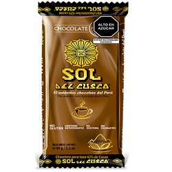 SOL DEL CUSCO -  CHOCOLATE TABLET TO CUP 42% CACAO , TABLET X 90 GR