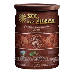 SOL DEL CUSCO -  "MOKA" CHOCOLATE POWDER & COFFEE, BOWL X 220 GR