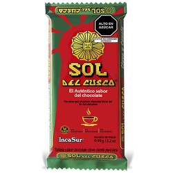 SOL DEL CUSCO - CHOCOLATE TO CUP WITH CLOVE AND CINNAMON , TABLET X 90 GR