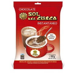 SOL DEL CUSCO - INSTANT GROUND CHOCOLATE DRINK , BAG X 90 GR