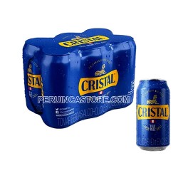 CRISTAL - PERUVIAN BEER, PACK X 06 CANS , 355 ML / 12 OZ