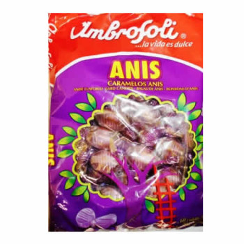 AMBROSOLI ANISE CARAMELS CANDIES, BAG X 60 UNITS