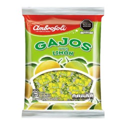 AMBROSOLI - "GAJOS" HARD CANDIES LEMON FLAVOR -  BAG x 100 UNITS