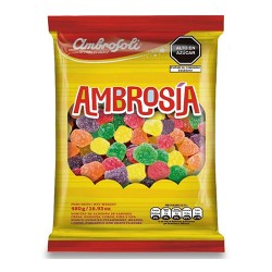 AMBROSOLI  AMBROSIA - JELLY GUMS CARAMELS CANDIES , BAG  X 500 GR
