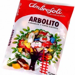 AMBROSOLI  ARBOLITO -  ASSORTED CANDIES  CARAMELS , BAG  X 60 UNITS