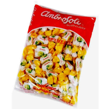 AMBROSOLI  LEMON FRUTINA CANDIES CARAMELS , BAG  X 60 UNITS