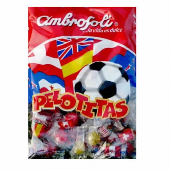 AMBROSOLI  PELOTITAS -   MIXED FLAVOR CANDIES , BAG X 80 UNITS