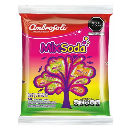 AMBROSOLI - MIXSODA HARD CANDIES , BAG x 60 UNITS