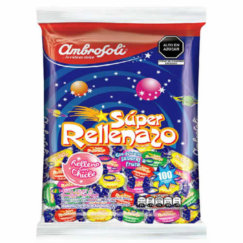 AMBROSOLI  "SUPER RELENAZO" CHEWABLE CANDIES , BAG x 450 GR