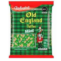 AMBROSOLI - "OLD ENGLAND" MINT TOFFEES -  BAG x 100 UNITS