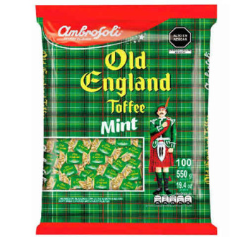 AMBROSOLI "OLD ENGLAND" MINT TOFFEES -  BAG x 100 UNITS