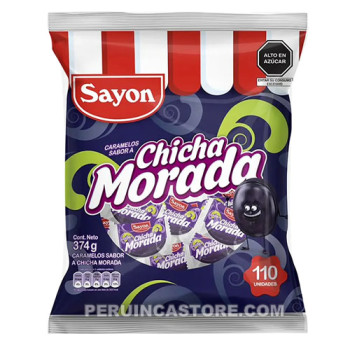 SAYON "CHICHA MORADA" CANDIES FLAVOR, BAG X 110 UNITS