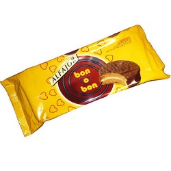 BON O BON - CLASSIC CHOCOLATE SANDWICH COOKIES  ( ALFAJOR ) , BAG X 6 PACKETS