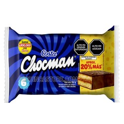 CHOCMAN - PERUVIAN CHOCOLATE SPONGE CAKE, PACK X 6 PACKETS