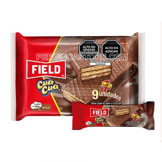 CUA CUA -  WAFER ( OBLEA) COVERED WITH CHOCOLATE CREAM,  BAG X 9 UNITS