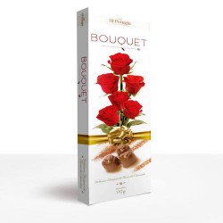 DI PERUGIA BOUQUET - PERVIAN CHOCOLATE BONBONS FILLED WITH PEANUT BUTTER & TRUFFLES , BOX OF 110 GR
