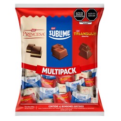 MULTIPACK DONOFRIO,PRINCESA & SUBLIME  - PERUVIAN CHOCOLATE MIXED MILK BONBONS , BAG X 45 UNITS