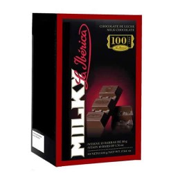 LA IBERICA MILKY - PERUVIAN CHOCOLATE BAR , BOX OF 10 BARS 