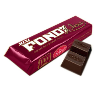 LA IBERICA MINI FONDY - PERUVIAN SEMI SWEET CHOCOLATE MINI BAR WITHOUT MILK , BAG X 200 GR