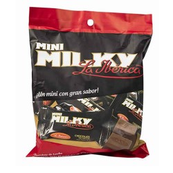 LA IBERICA MINI MILKY - PERUVIAN MINI CHOCOLATE BARS , BAG X 10 BARS