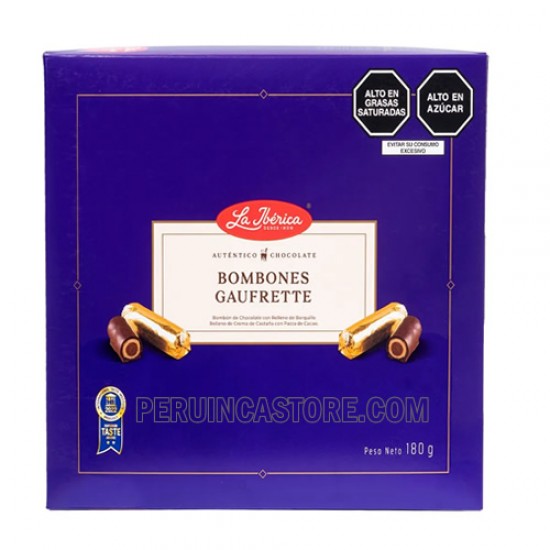 LA IBERICA - GAUFRETTE CHOCOLATE BONBONS, BOX OF 180 GR 