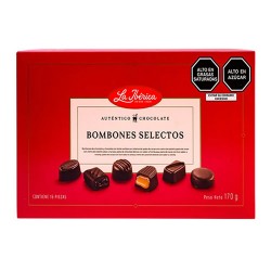 LA IBERICA - PERUVIAN SELECT CHOCOLATE BONBONS ( BOMBONES SELECTOS ) , BOX OF 170 GR