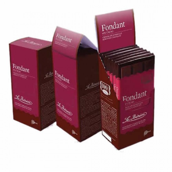 LA IBERICA "FONDANT" CHOCOLATE TABLET , BOX OF 400 GR