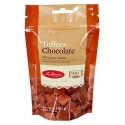 LA IBERICA CHOCOLATE TOFFEES , SACHET X 100 GR