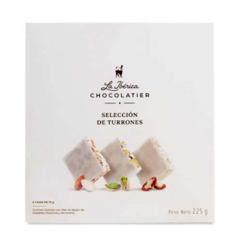 LA IBERICA NOUGAT WITH HONEY BEE & CHESTNUTS, BOX OF 225 GR