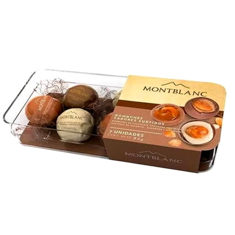 MONTBLANC - PERUVIAN ASSORTMENT CHOCOLATE BONBONS  - BOX OF 7 UNITS