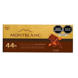 MONTBLANC - MILK CHOCOLATE STUFFED OF ALMONDS , 44% CACAO - TABLET X 190 GR