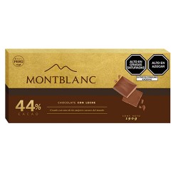 MONTBLANC - PERUVIAN MILK CHOCOLATE  44% CACAO , TABLET X 190 GR