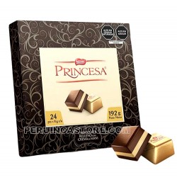 PRINCESA - PERUVIAN CHOCOLATE BONBONS STUFFED OF PEANUT CREAM ,  BOX 24 UNITS